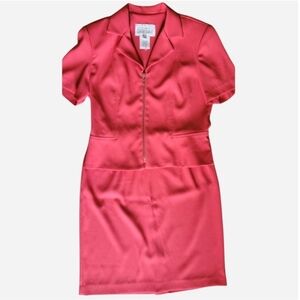 Lois Snyder Dani Max 2-Piece Jacket Skirt Suit Coral 10 Petite Vintage Sizing